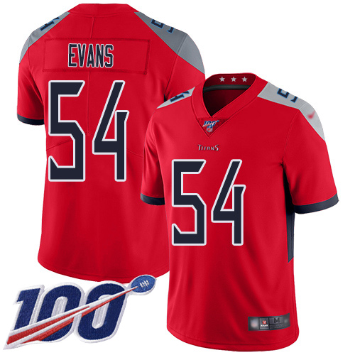 Tennessee Titans Limited Red Men Rashaan Evans Jersey NFL Football #54 100th Season Inverted Legend->tennessee titans->NFL Jersey